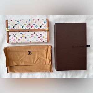 LOUIS VUITTON TAKASHI MURAKAMI MULTI COLOR PORTE TRESOR WALLET